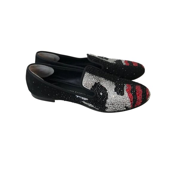 Giuseppe Zanotti Joker Crystal Embellished Loafers Size 36 (US 5.5) - Picture 3 of 7